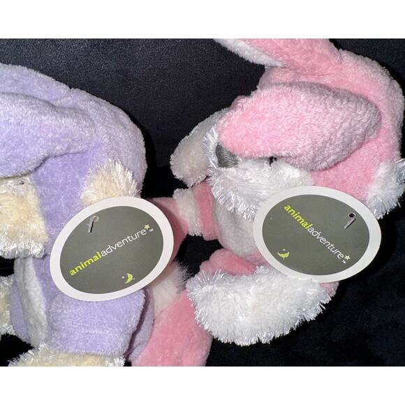 Animal Adventure Teddy Bear in Bunny Rabbit Costume Stuffed Plush Toy Lot of 2 - Picture 2 of 7